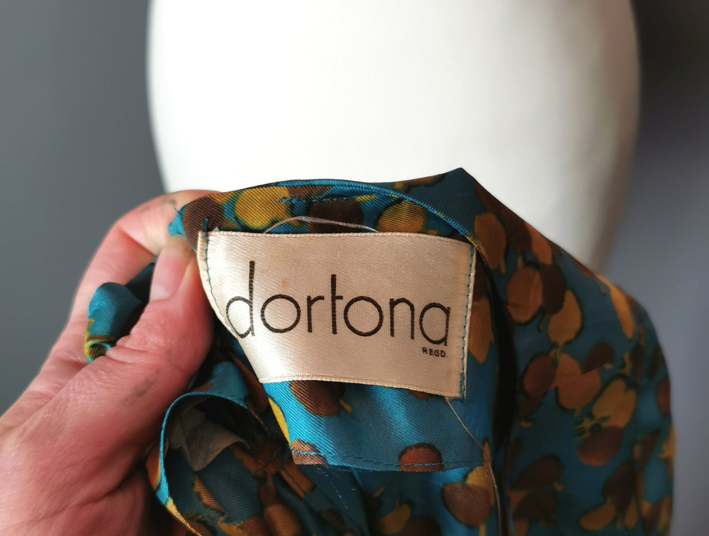 Vintage 1960s two piece dress, duster coat, Dortona