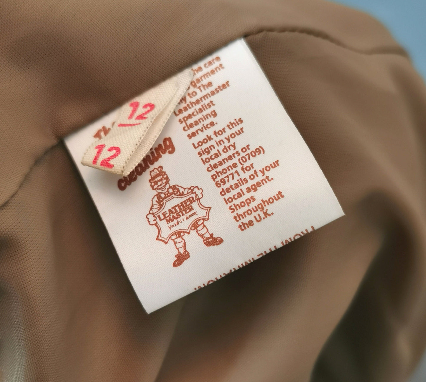 Vintage 1980s batwing leather jacket, Taupe