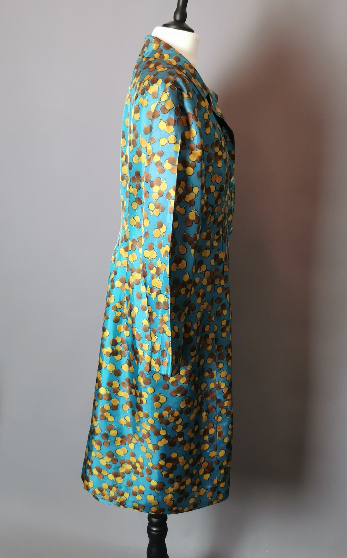 Vintage 1960s two piece dress, duster coat, Dortona
