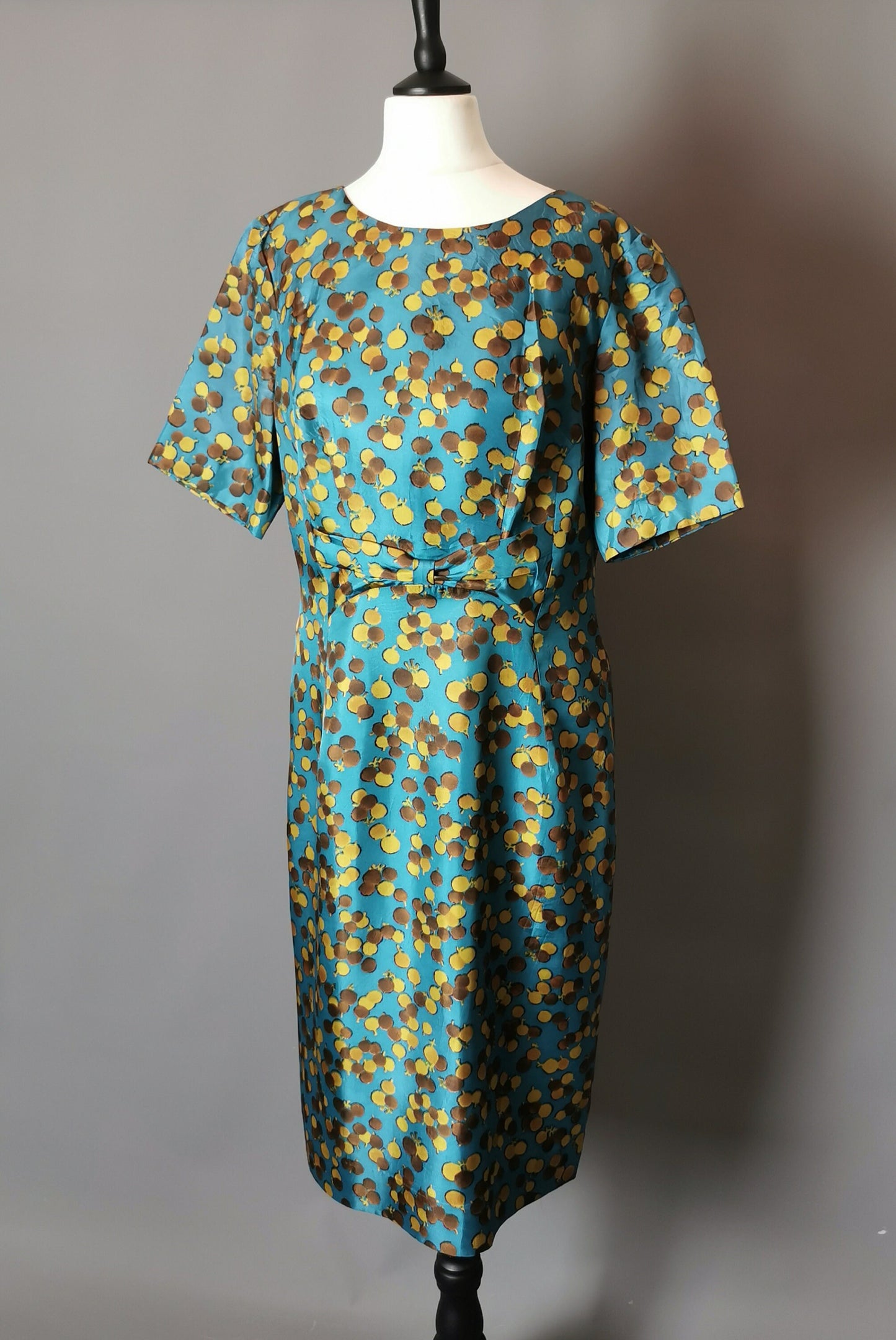 Vintage 1960s two piece dress, duster coat, Dortona