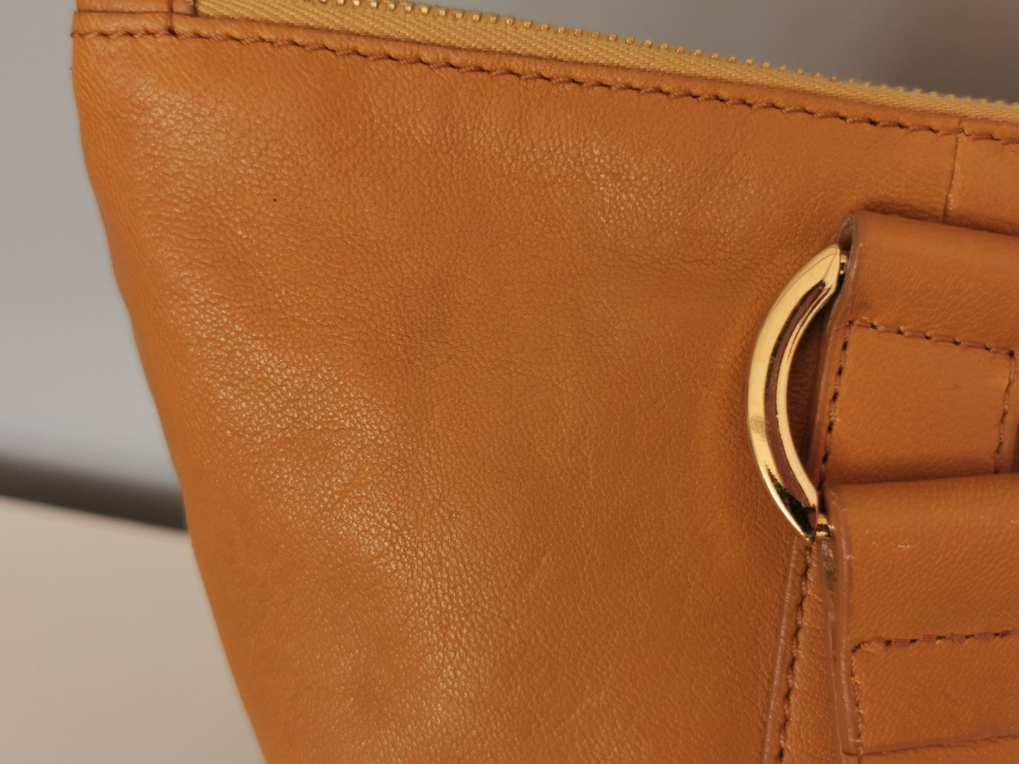 Dolce and Gabbana mustard yellow leather shopping bag, tote