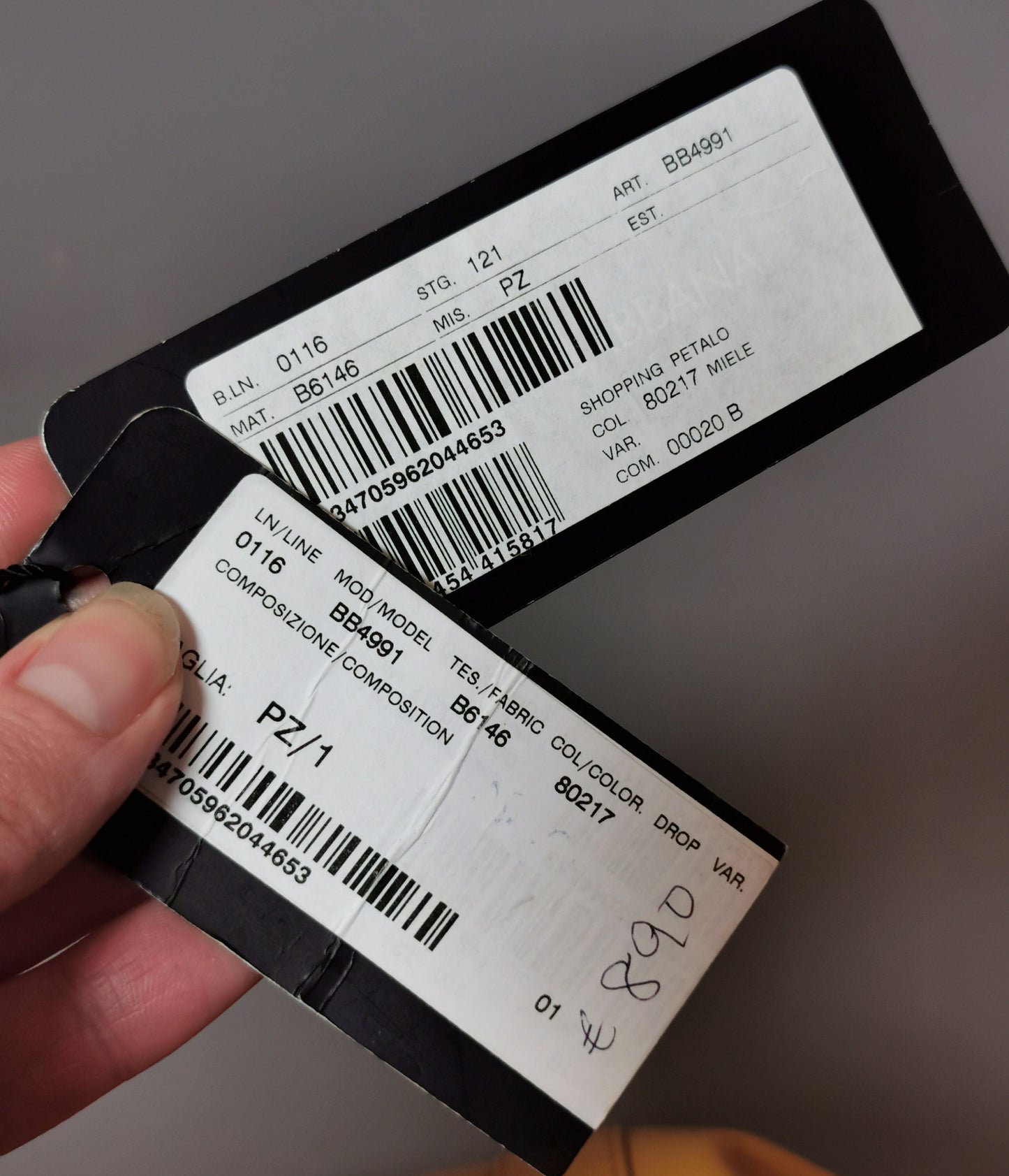 Dolce and Gabbana mustard yellow leather shopping bag, tote