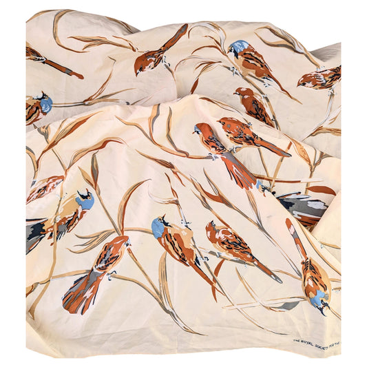 Rare vintage Jacqmar scarf, Bird print, RSPB