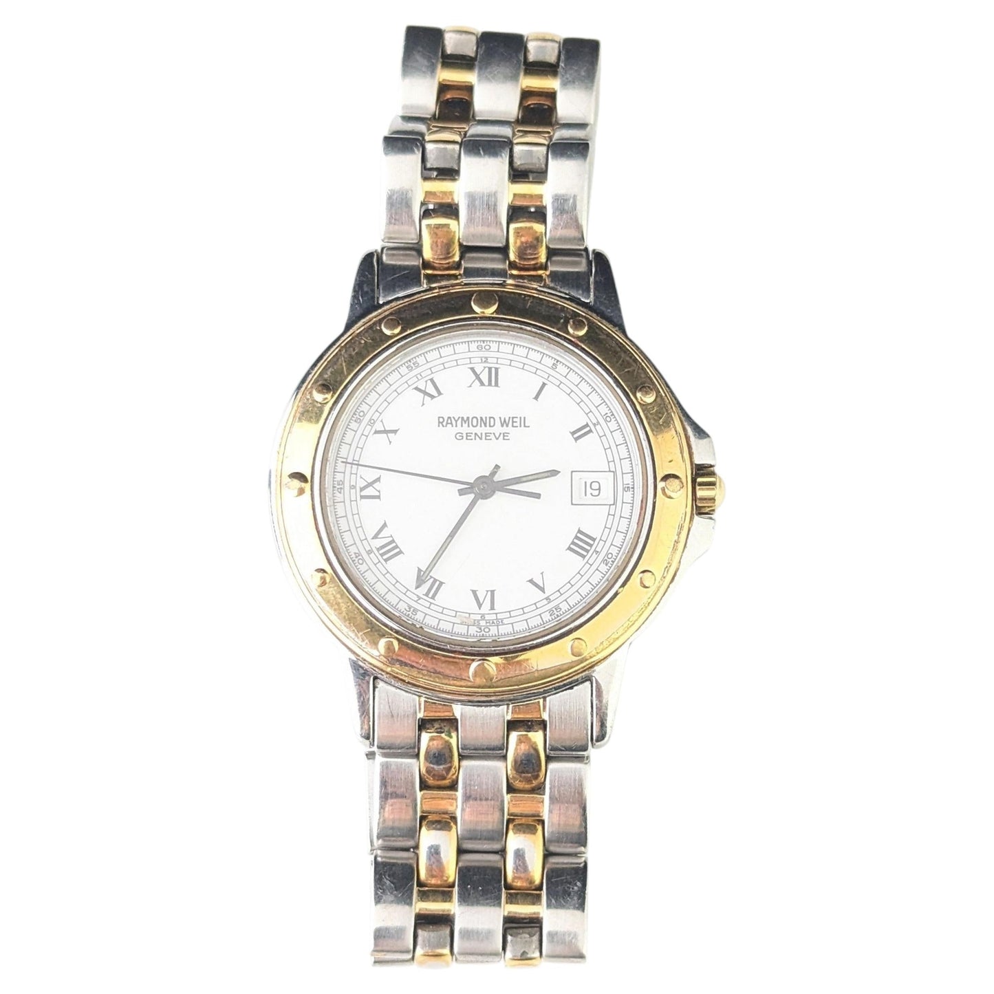 Raymond Weil Geneve wristwatch, gold plated and steel, Unisex
