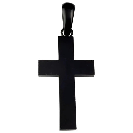 Antique Victorian Whitby Jet Cross pendant, Mourning