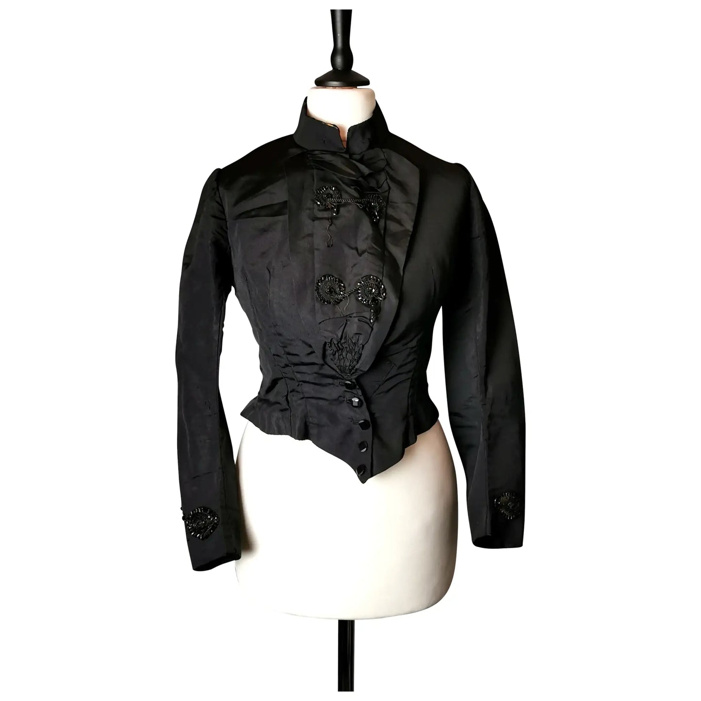 Antique Victorian mourning bodice, Blouse, French jet – TCTvintage