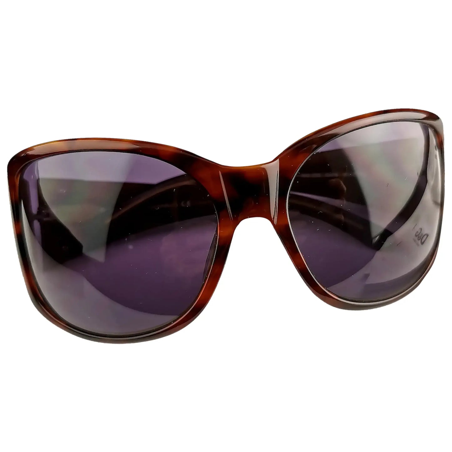 Dolce and Gabbana faux tortoiseshell sunglasses, Silver tone logo