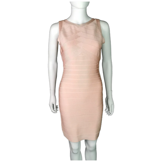 Herve Leger bandage dress, Dusky pink, Ice rose