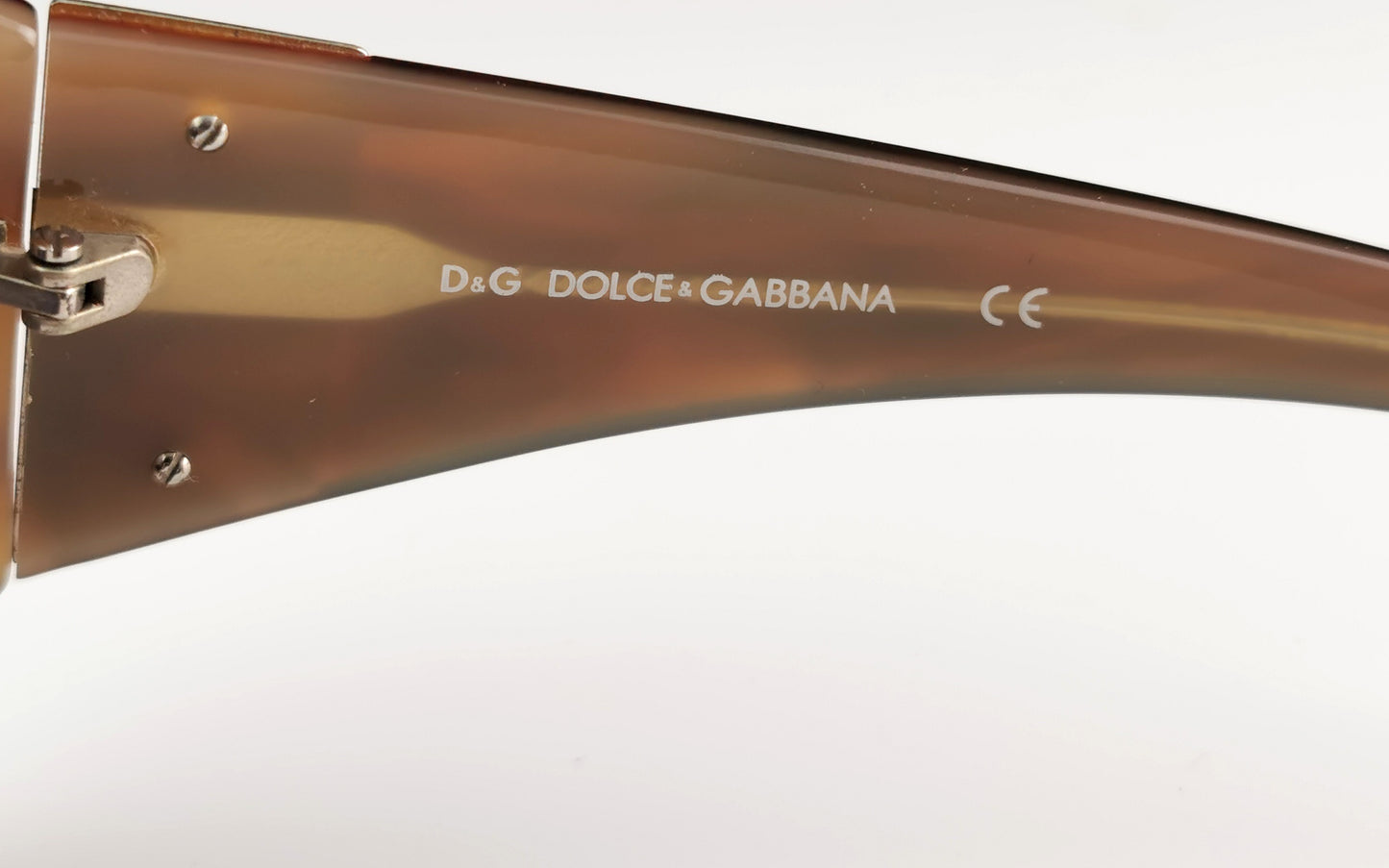 Dolce and Gabbana faux tortoiseshell sunglasses, Silver tone logo