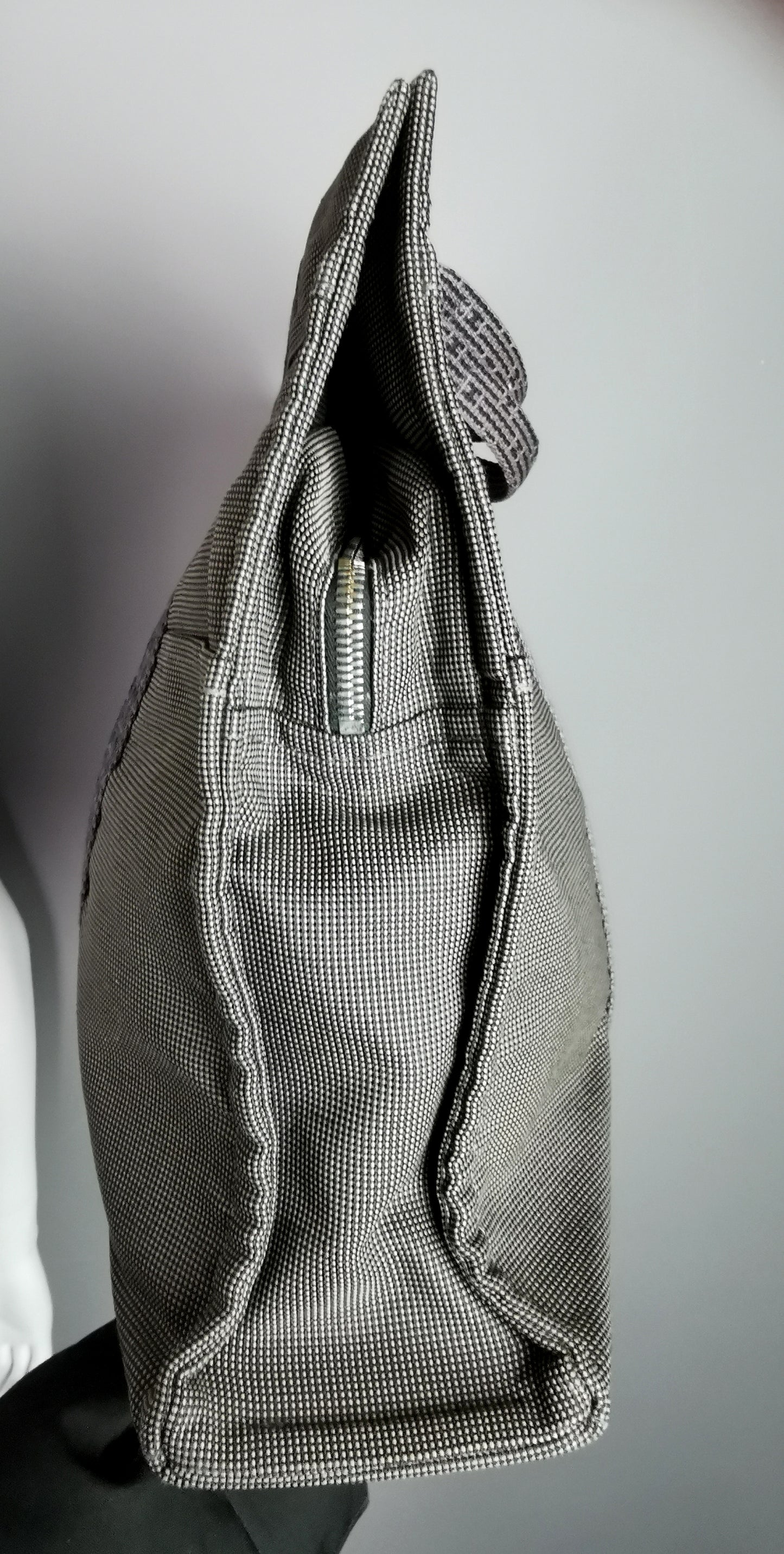 Hermes Yale Line Tote bag, grey check