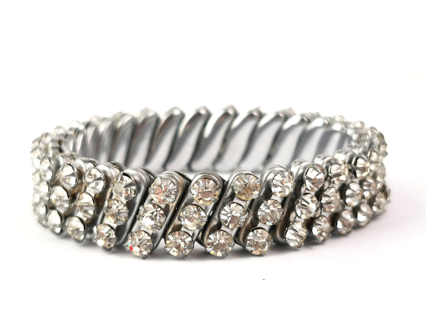 Vintage Mid-20th century diamante bracelet, expandable