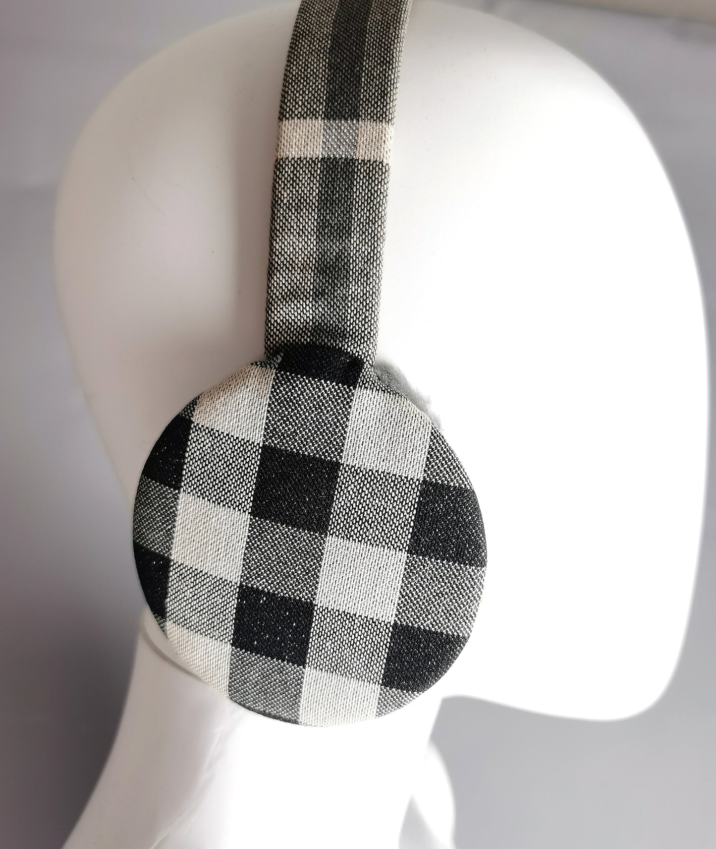 Burberry grey check ear muffs