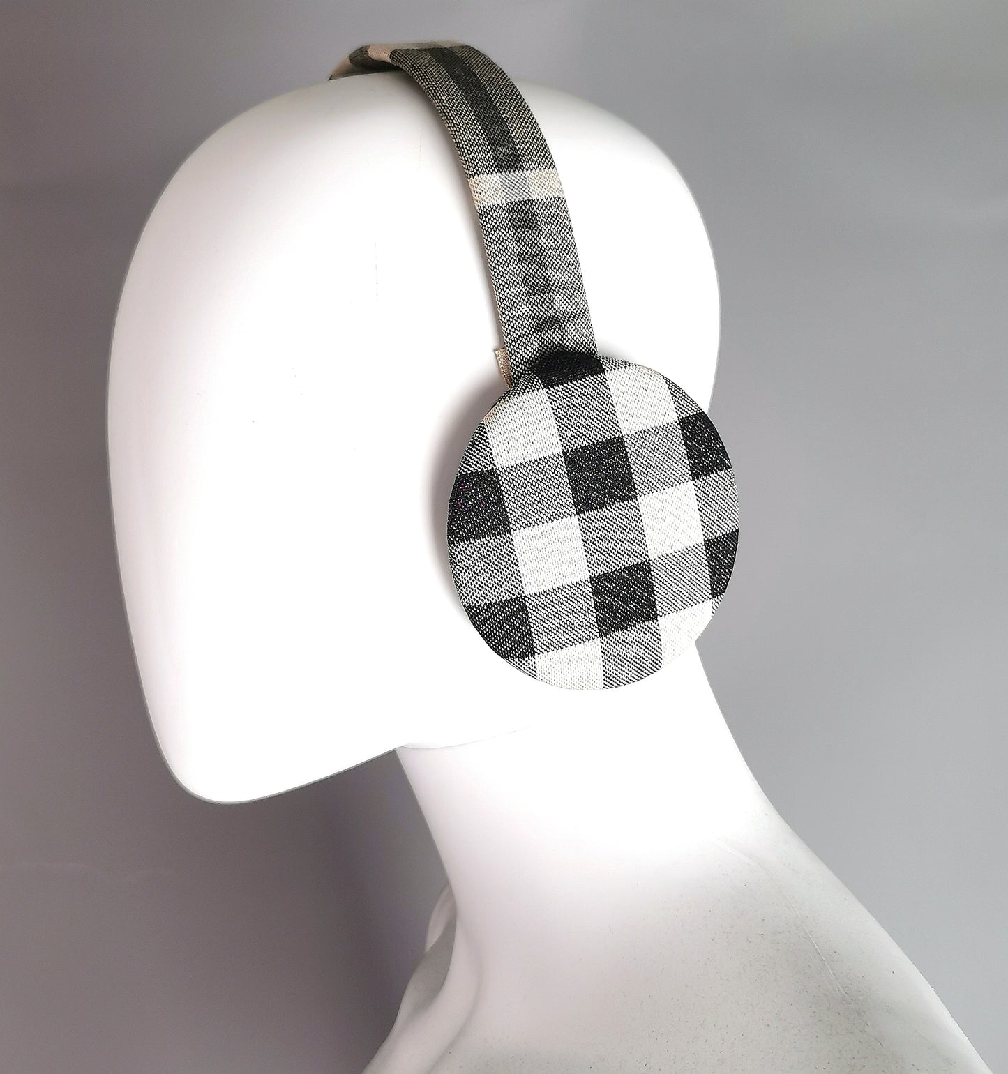 Burberry grey check ear muffs