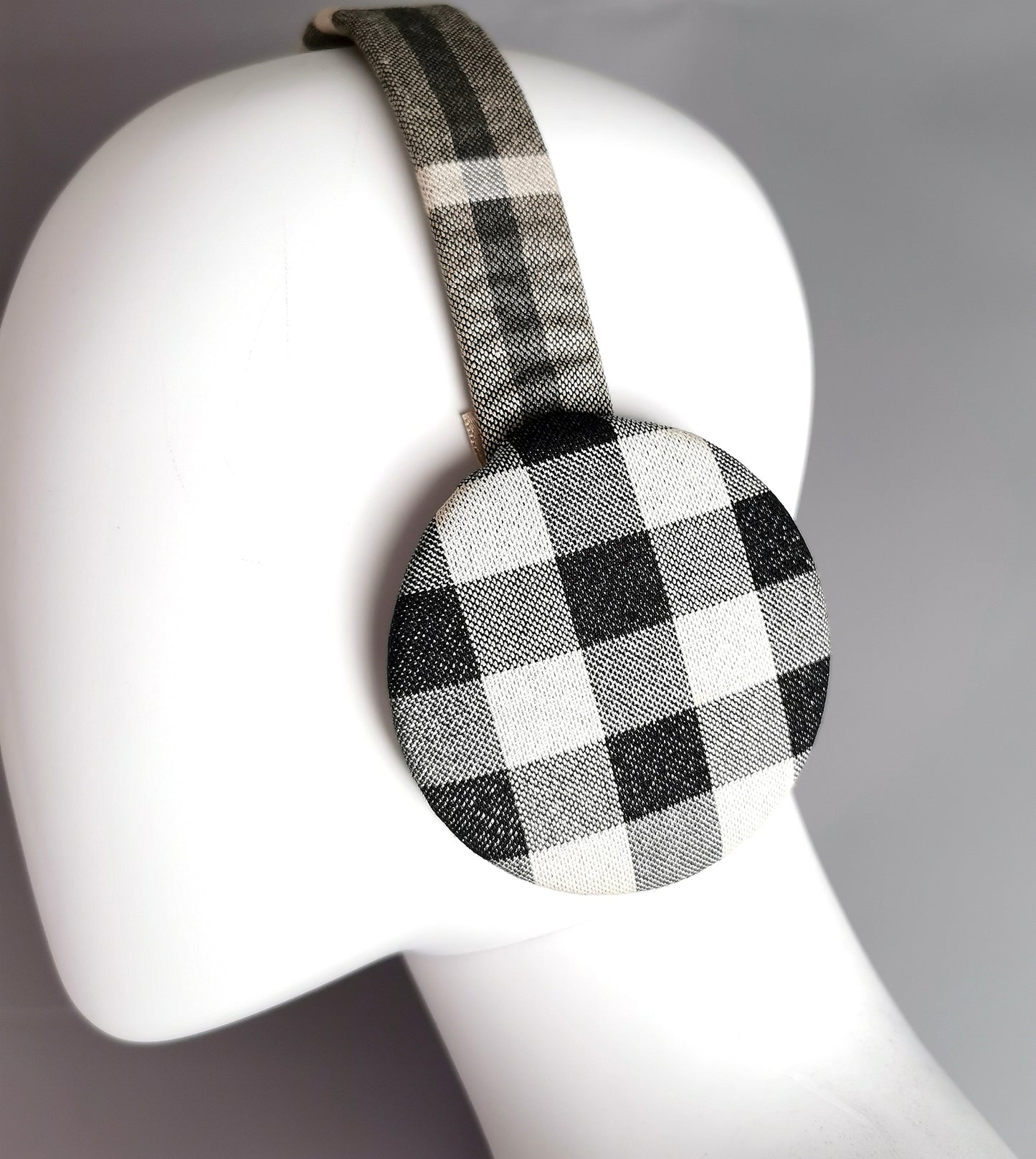 Burberry grey check ear muffs