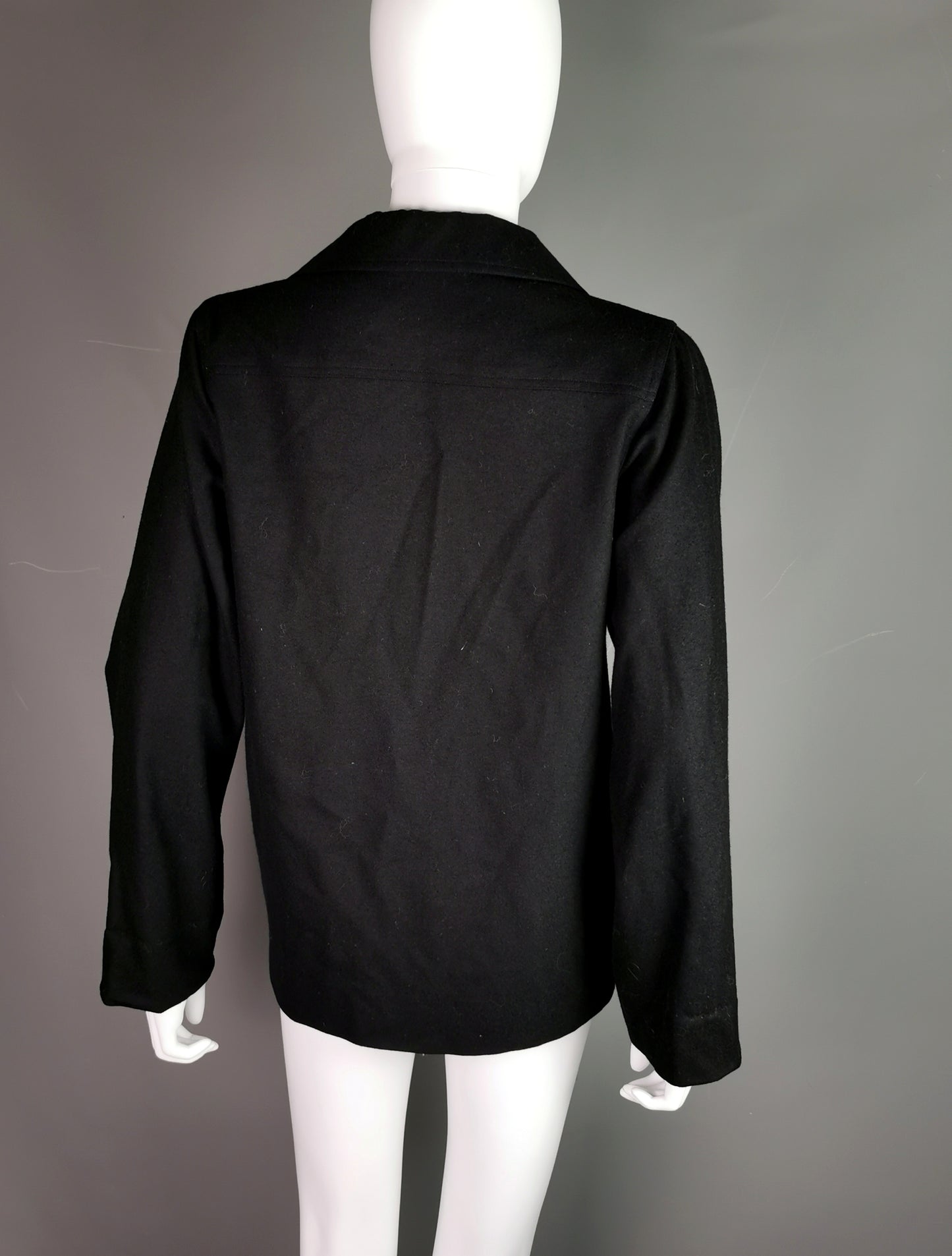 Vintage Yves Saint Laurent Rive Gauche black smock style top, blouse