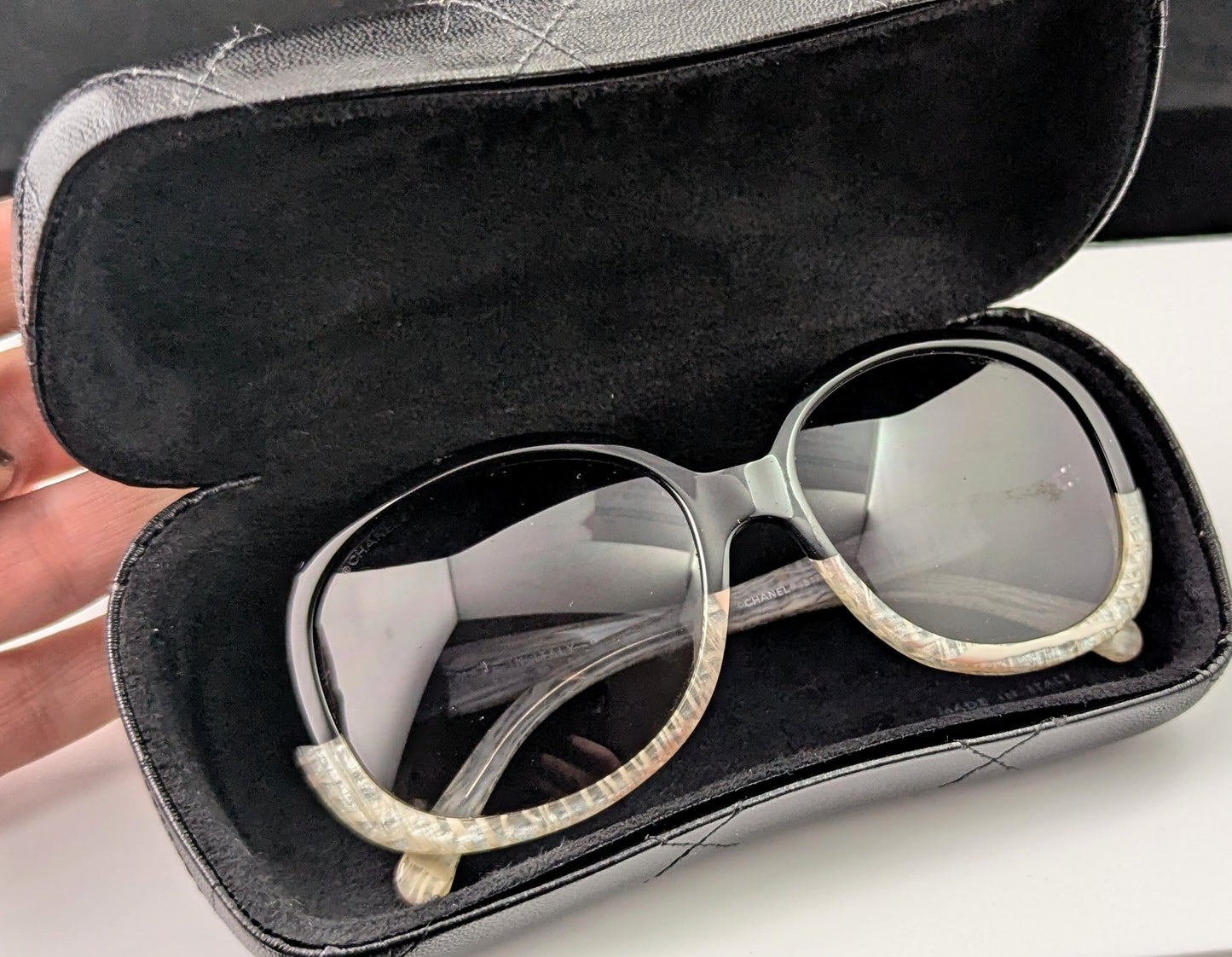 Vintage Chanel Sunglasses, Bi colour frames, Cased