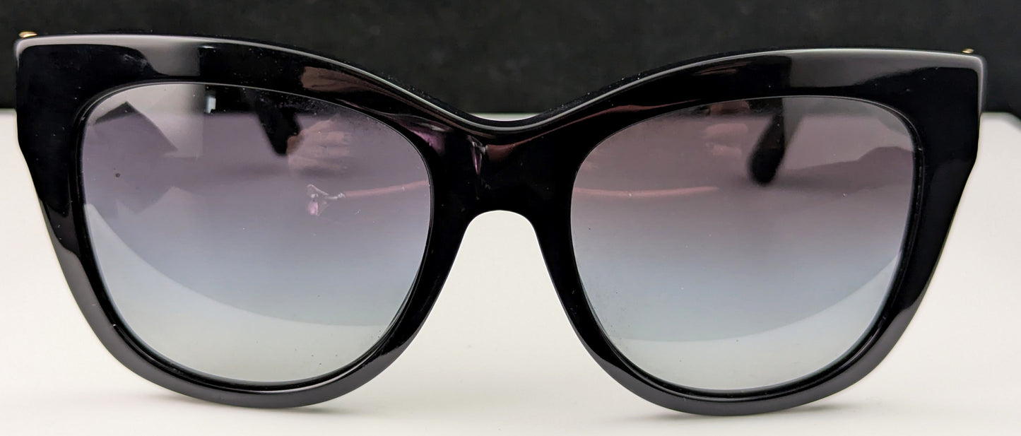 Vintage Dolce and Gabbana ladies sunglasses, black, gradient lense