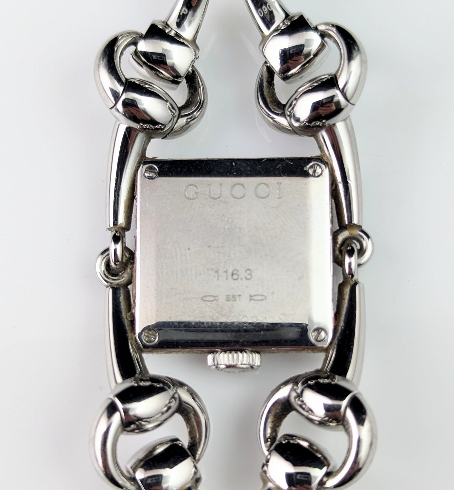 Vintage Gucci Signoria ladies wristwatch, horsebit bracelet strap