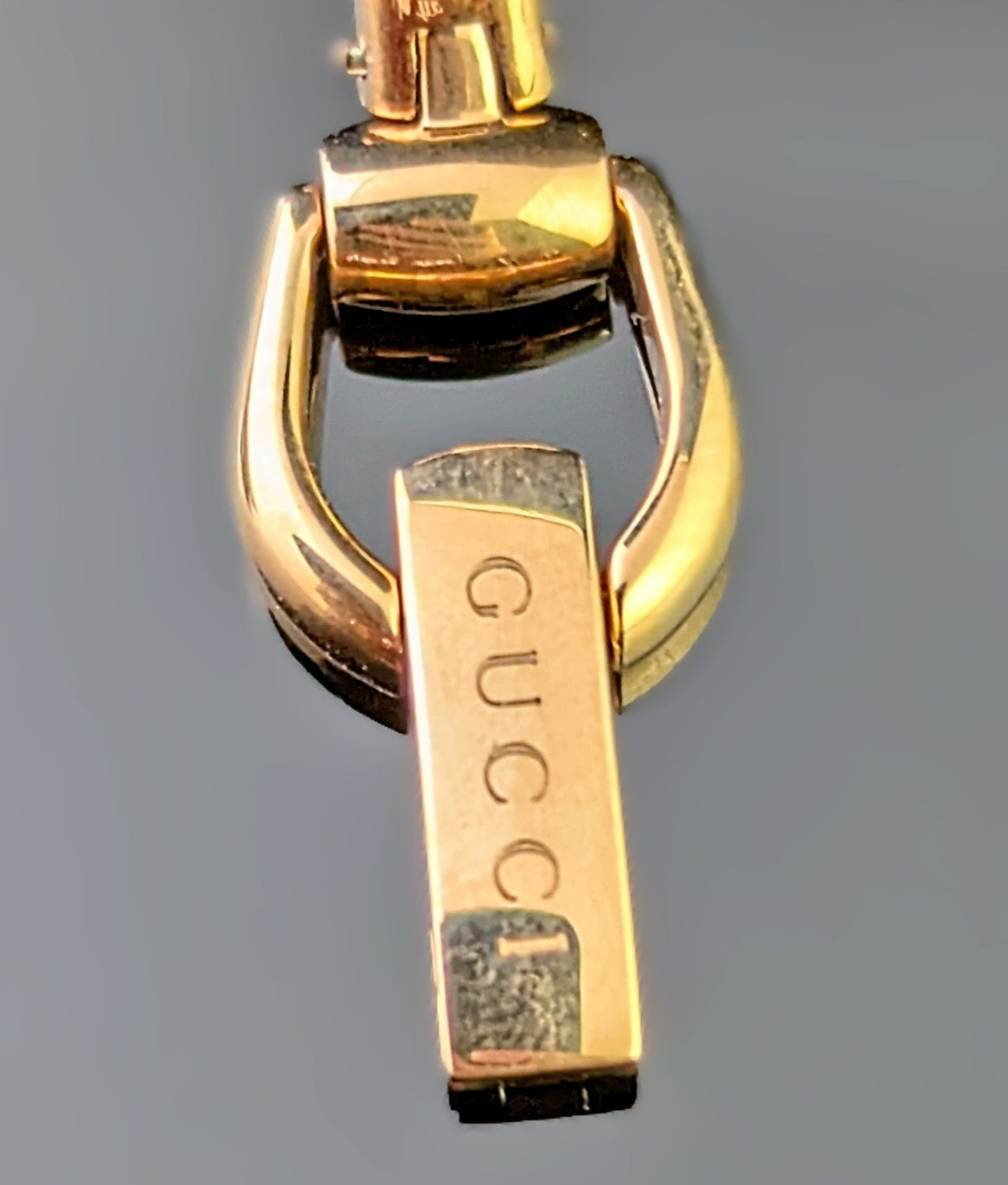 Gucci ladies Rose gold plated horsebit wristwatch, watch