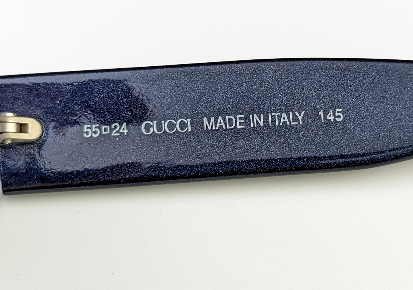 Gucci Oversized Sunglasses, dark blue, gold tone logo, cased
