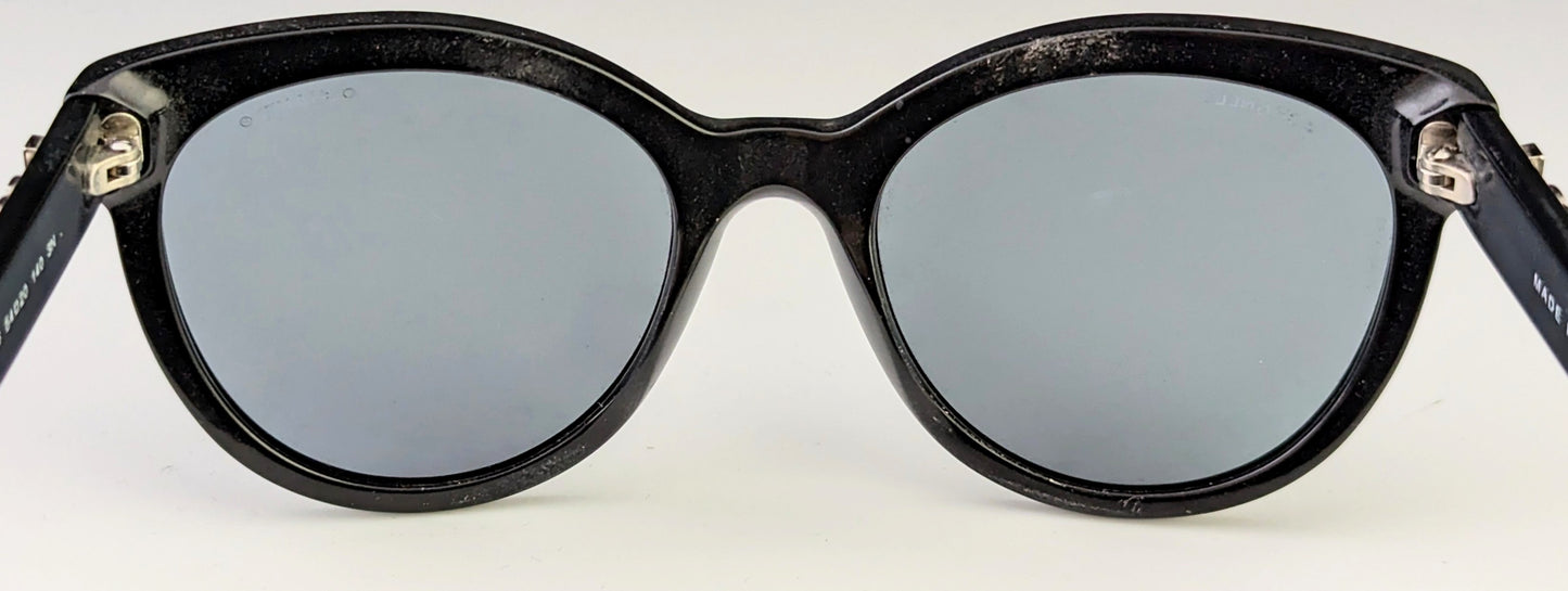 Chanel oversized sunglasses, black, cased