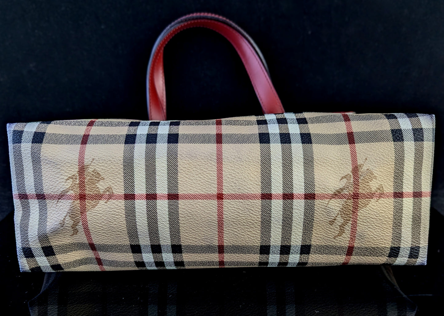 Vintage Burberry Haymarket check tote bag