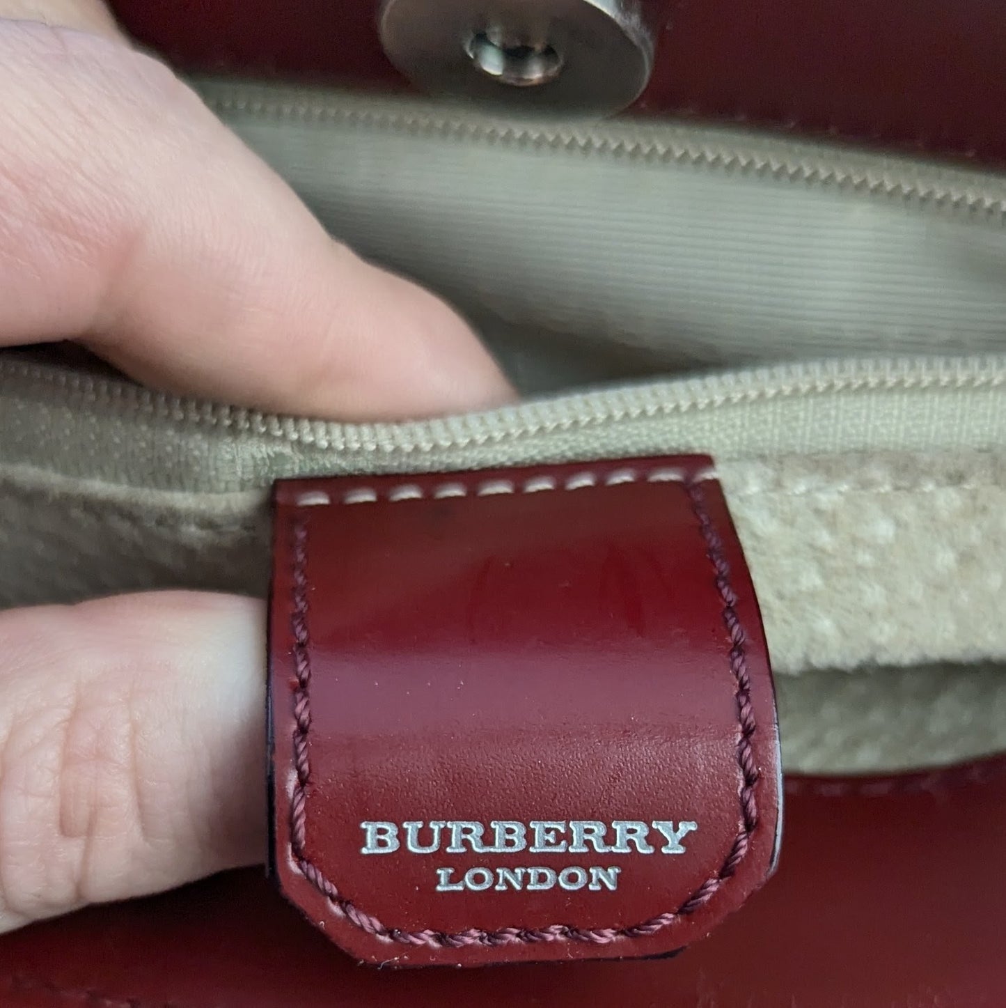 Vintage Burberry Haymarket check tote bag