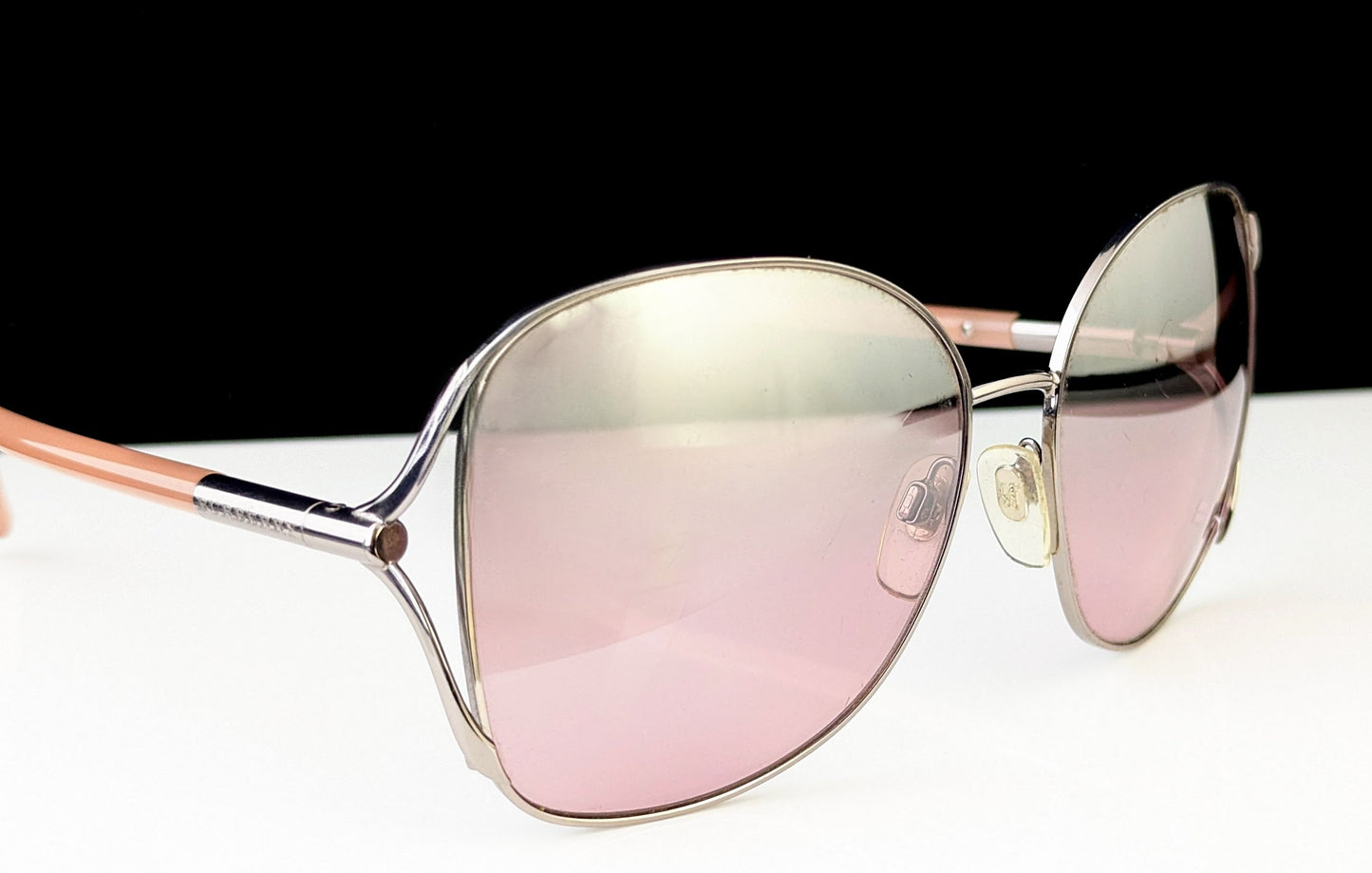 Vintage Burberry sunglasses, Dusky pink, cased