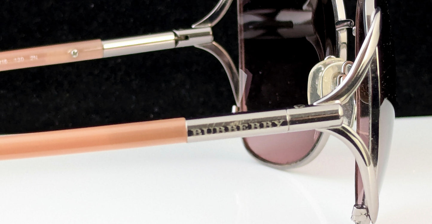 Vintage Burberry sunglasses, Dusky pink, cased
