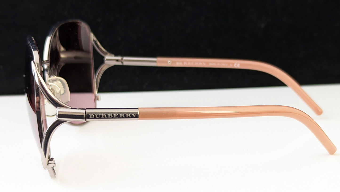 Vintage Burberry sunglasses, Dusky pink, cased