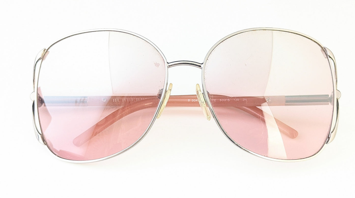 Vintage Burberry sunglasses, Dusky pink, cased
