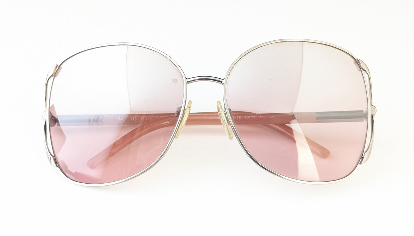Vintage Burberry sunglasses, Dusky pink, cased