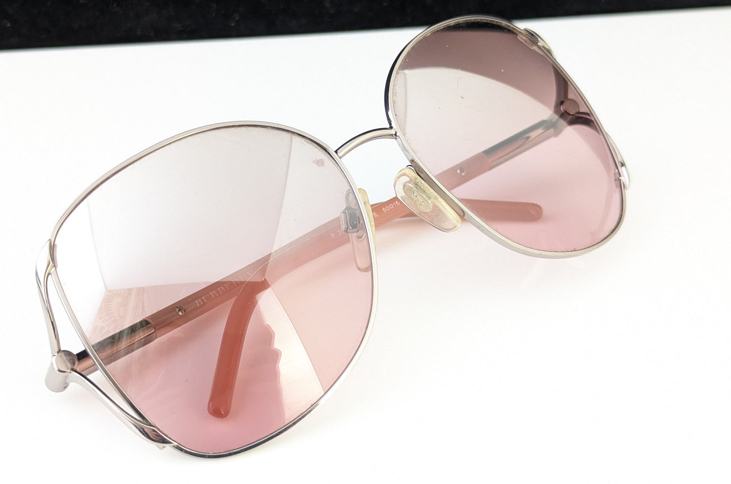 Vintage Burberry sunglasses, Dusky pink, cased
