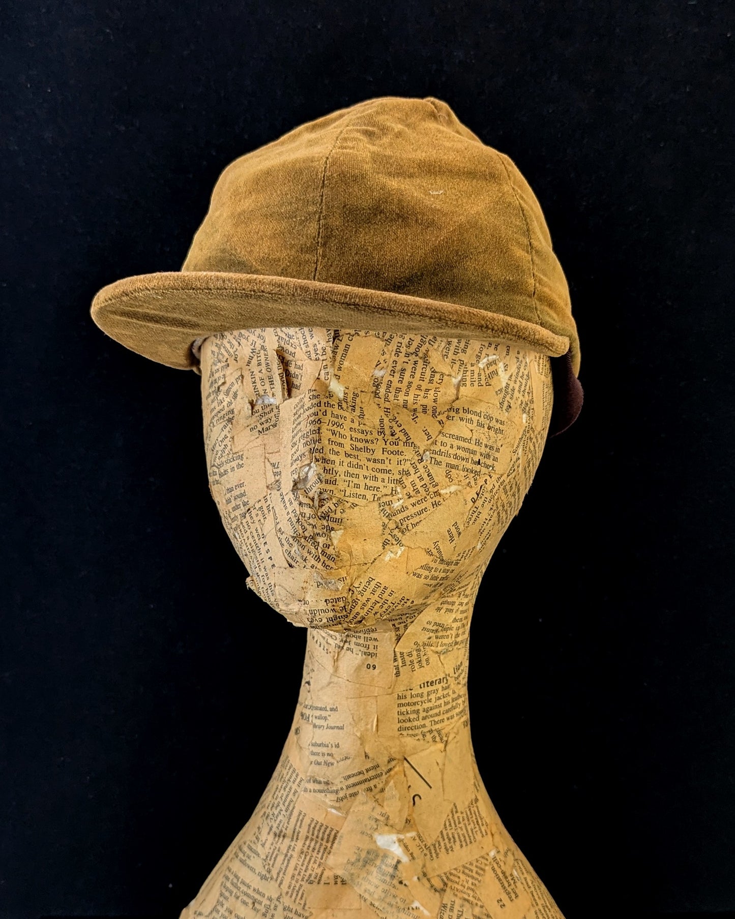 Antique velvet jockeys cap, sporting hat (Copy)