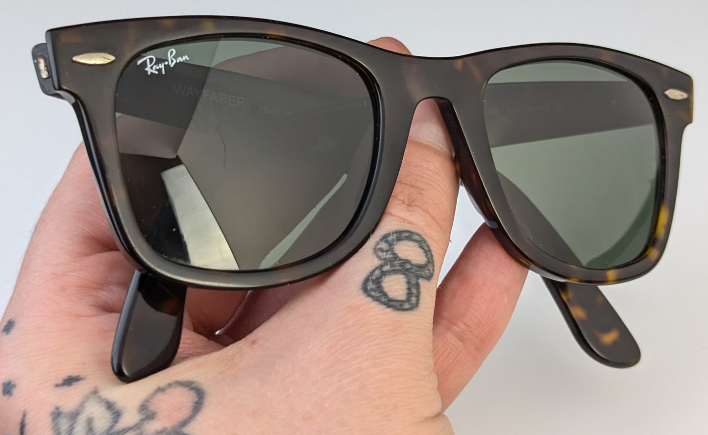 Vintage Ray-Ban Wayfarer sunglasses, cased