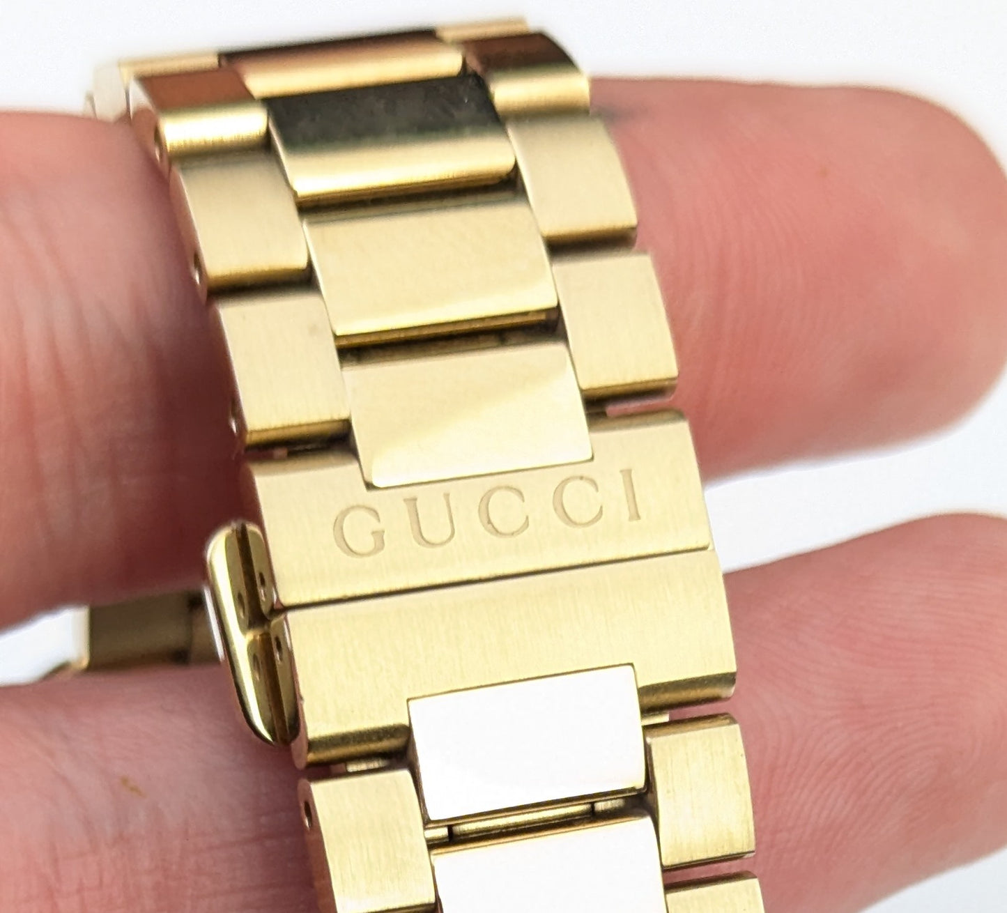 Gucci G-Timeless mens gold plated PVD wristwatch