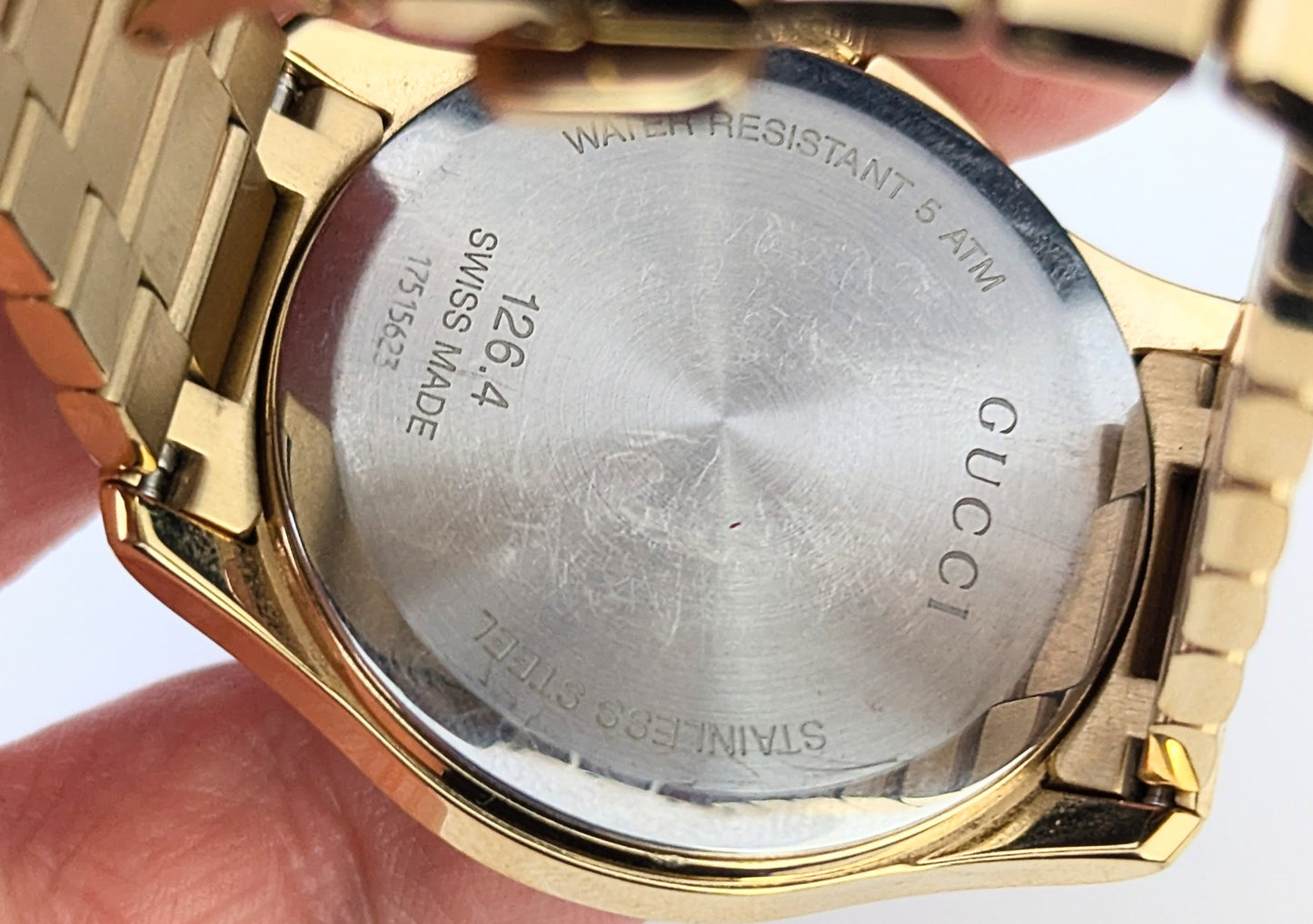 Gucci G-Timeless mens gold plated PVD wristwatch