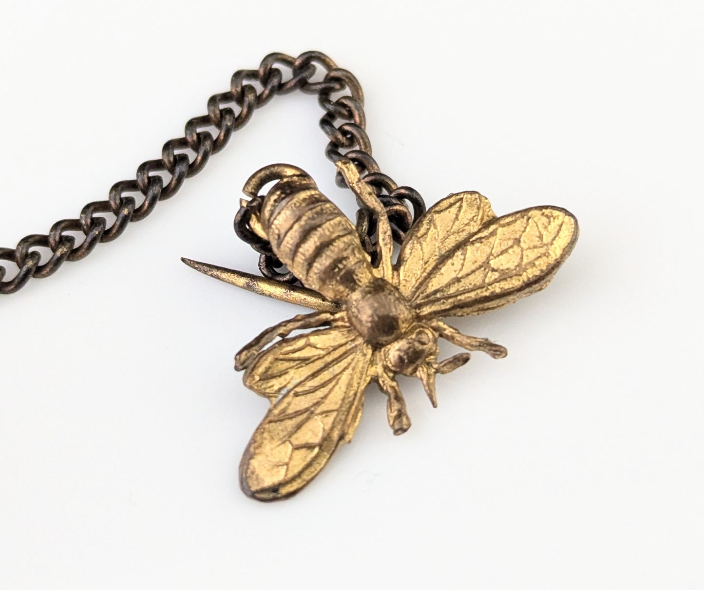 Antique paste spider and bee brooch