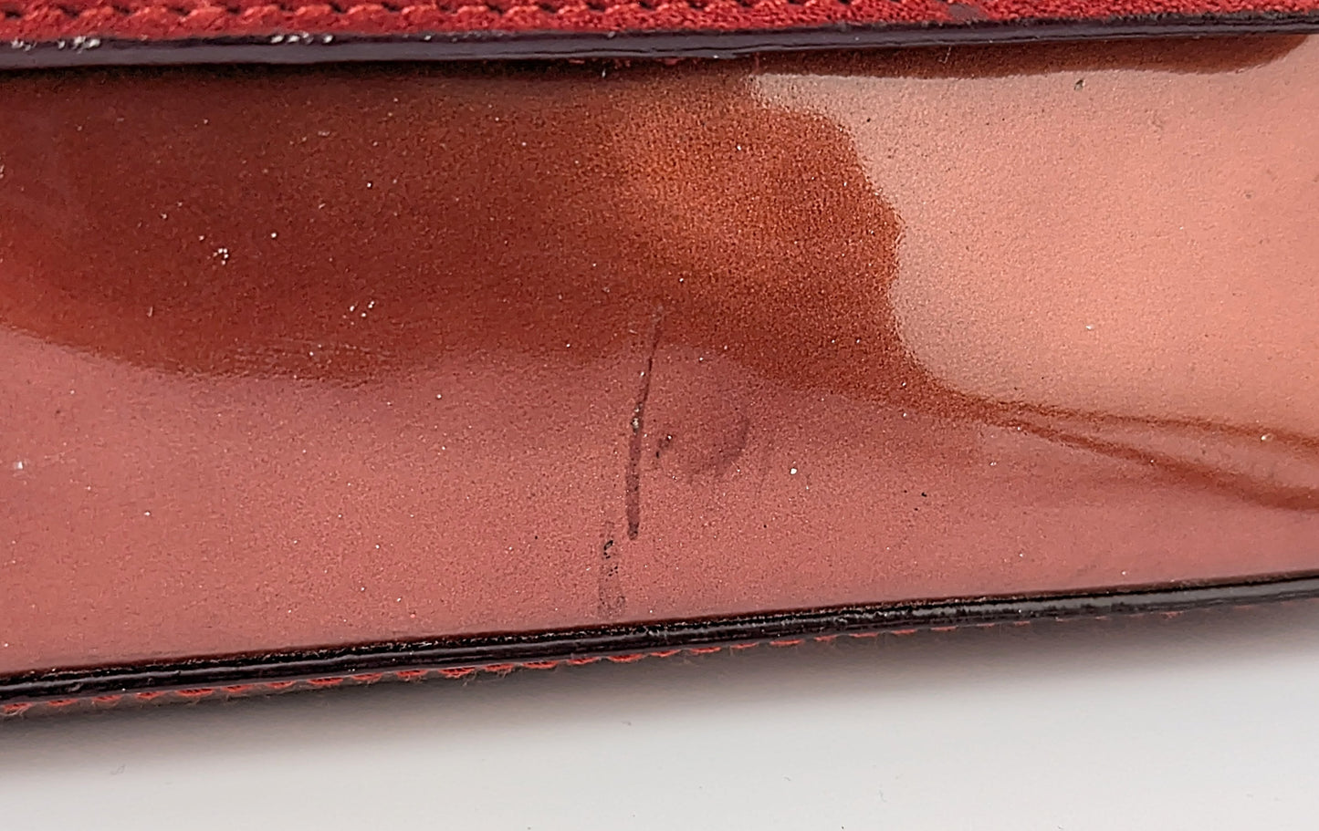 Vintage Bally Red patent leather and suede handbag, Shoulder bag