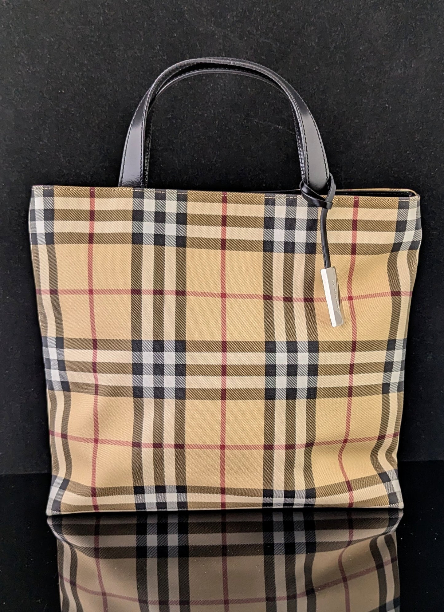 Vintage Burberry Nova check top handle tote bag, Handbag
