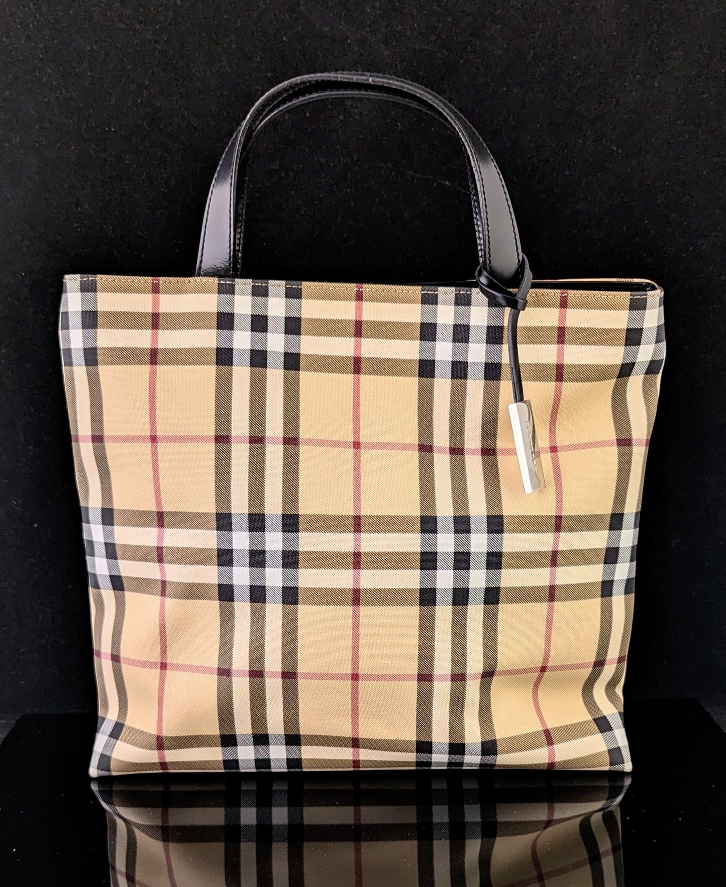 Vintage Burberry Nova check top handle tote bag, Handbag