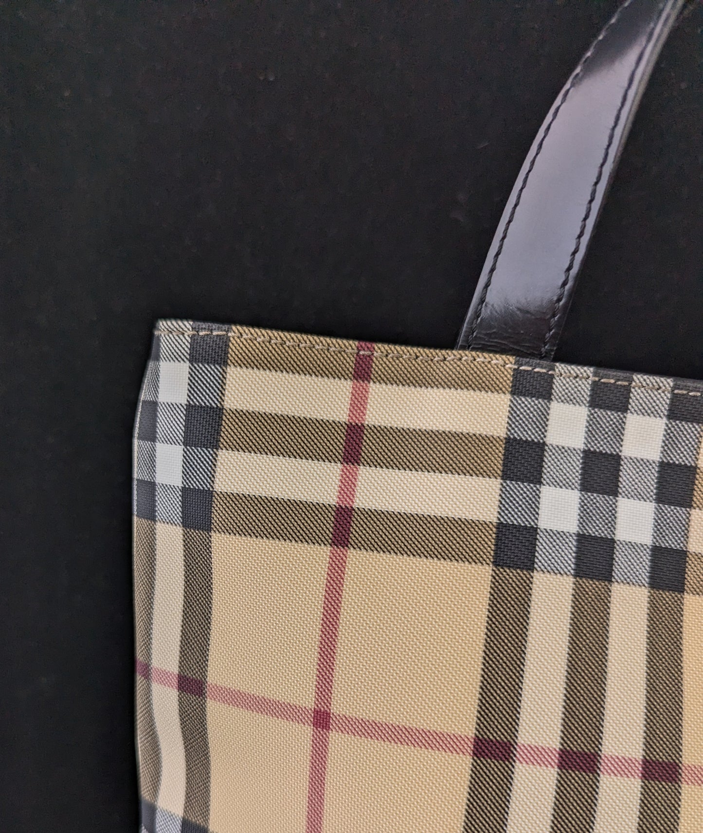 Vintage Burberry Nova check top handle tote bag, Handbag