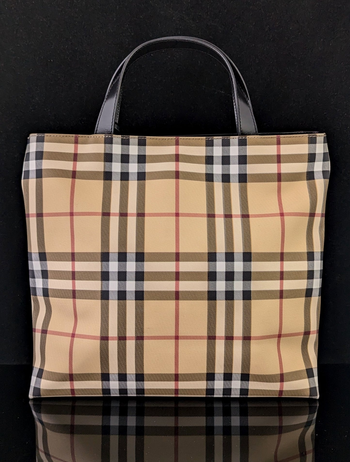Vintage Burberry Nova check top handle tote bag, Handbag