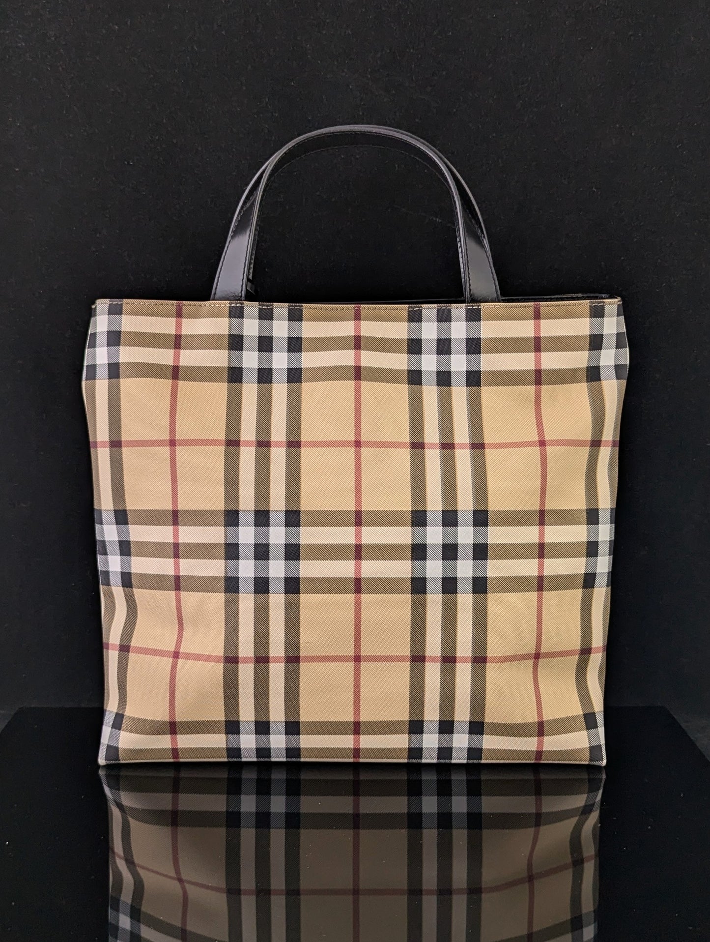 Vintage Burberry Nova check top handle tote bag, Handbag