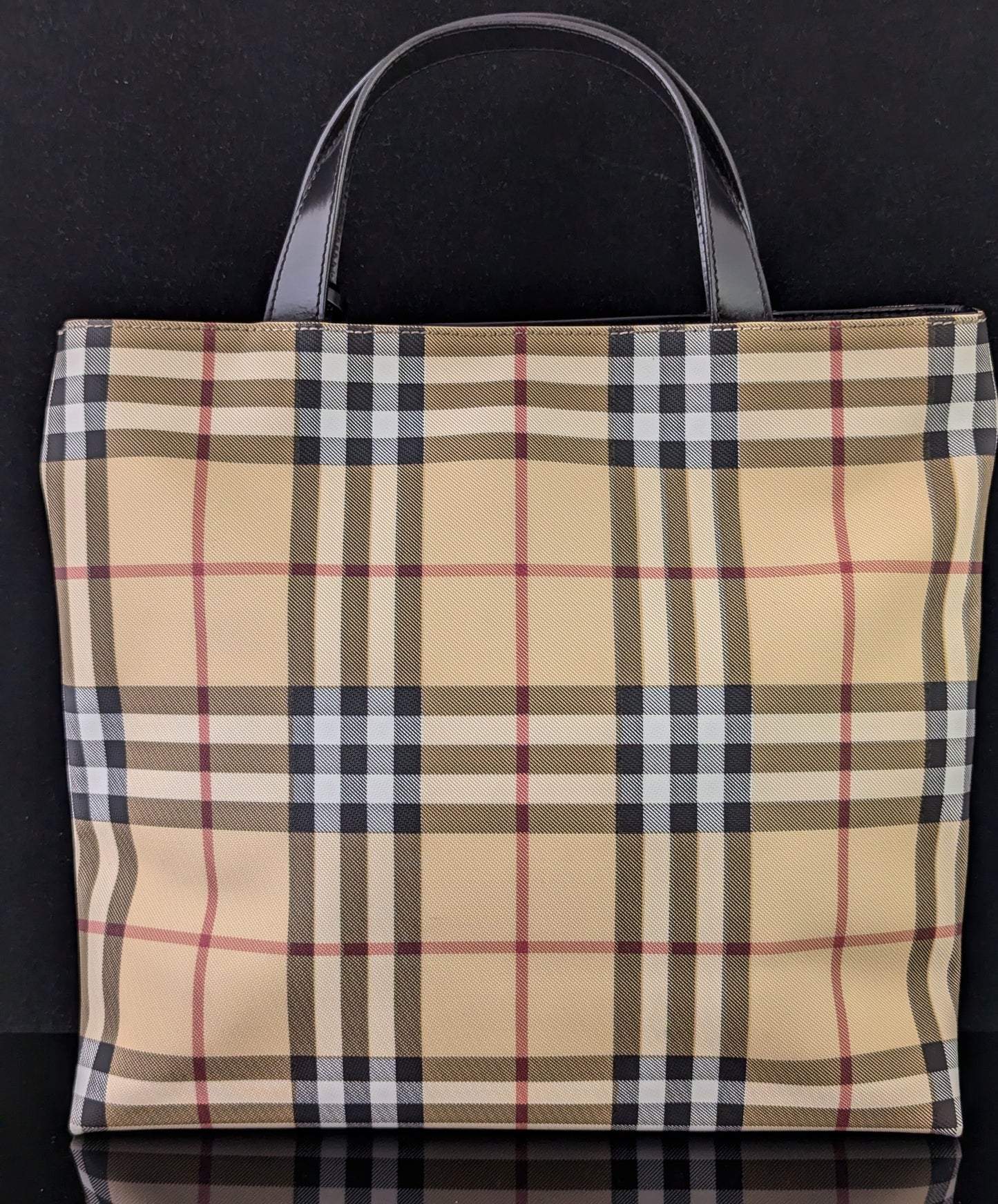 Vintage Burberry Nova check top handle tote bag, Handbag