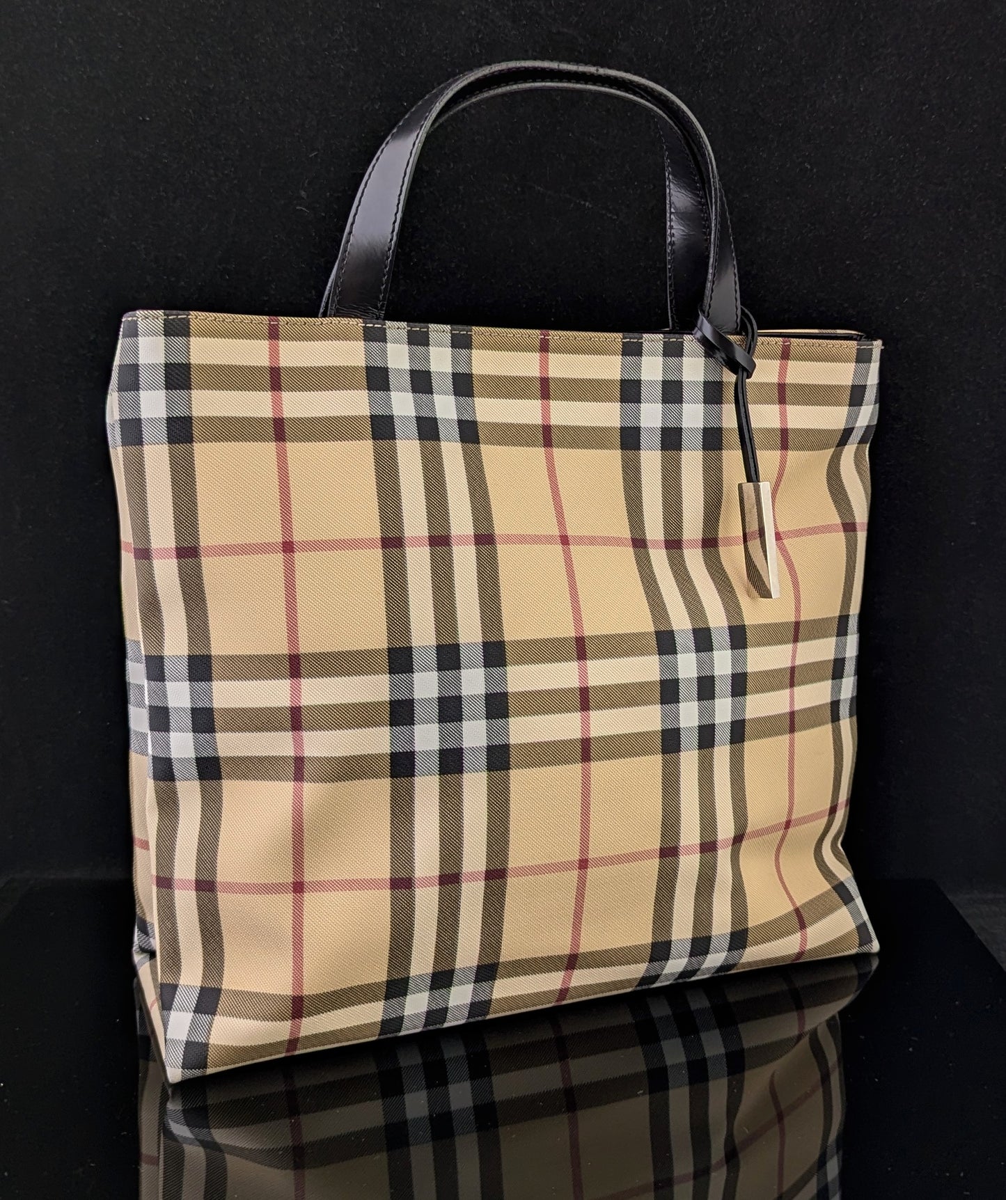 Vintage Burberry Nova check top handle tote bag, Handbag