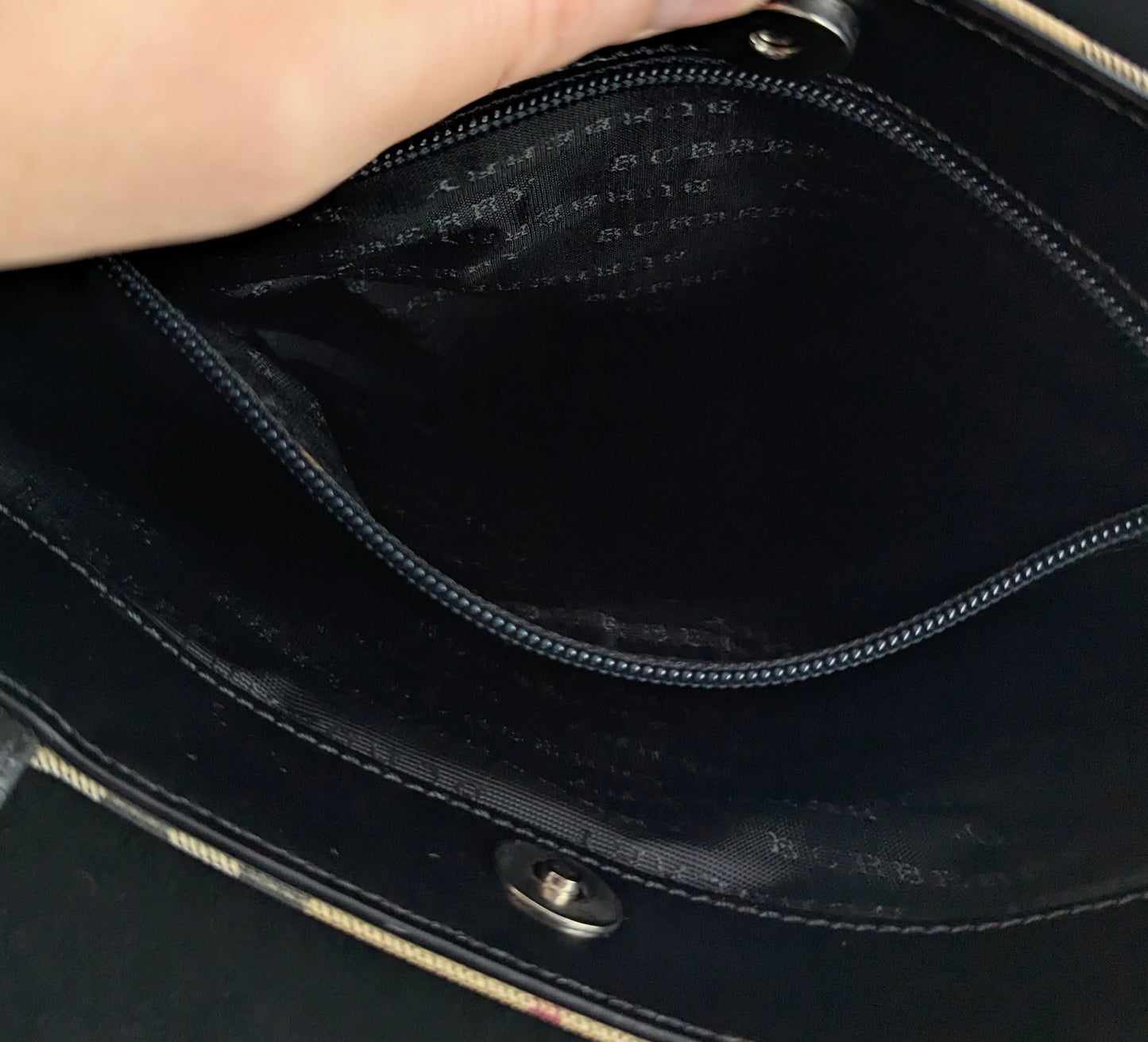 Vintage Burberry Nova check top handle tote bag, Handbag