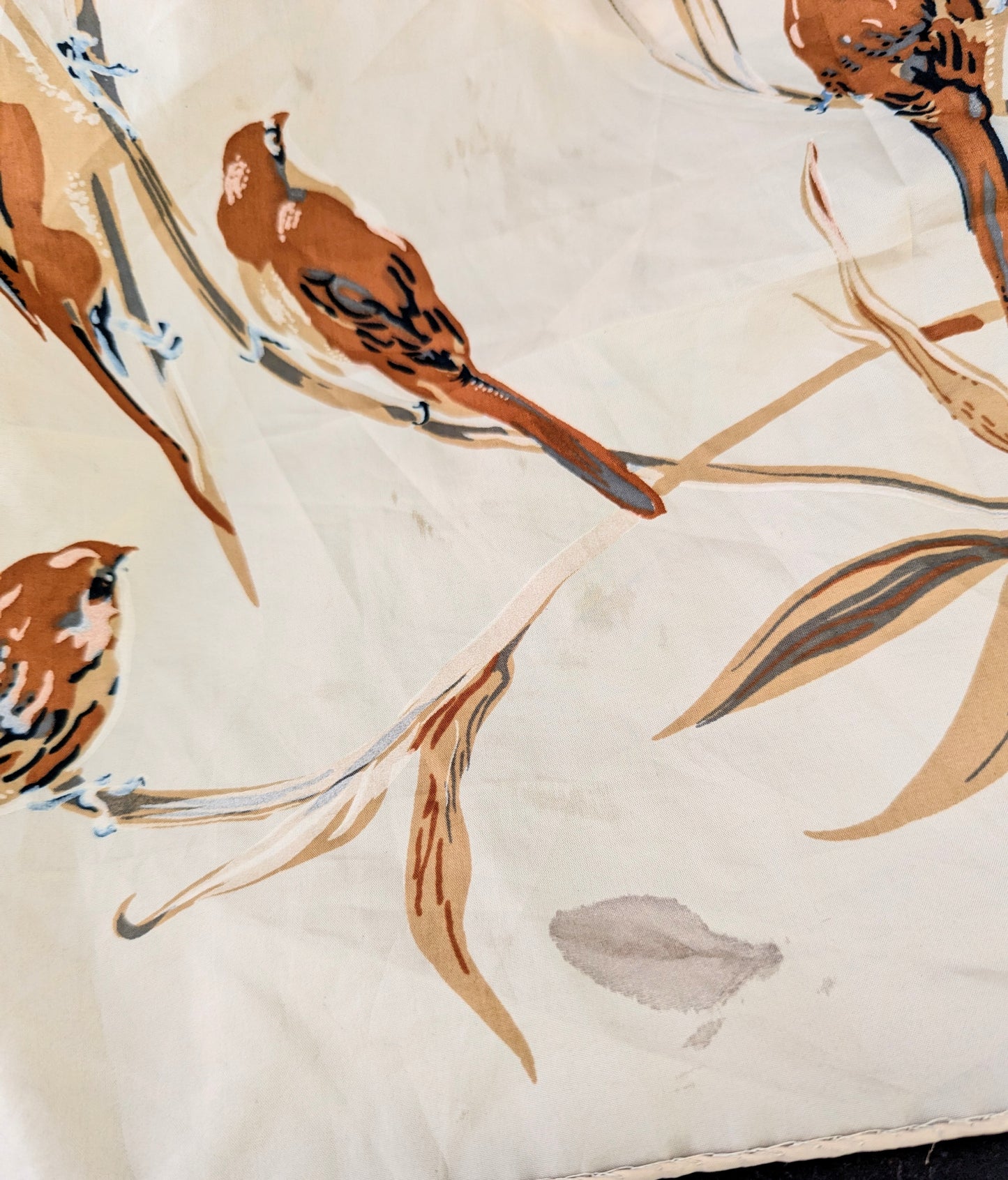 Rare vintage Jacqmar scarf, Bird print, RSPB