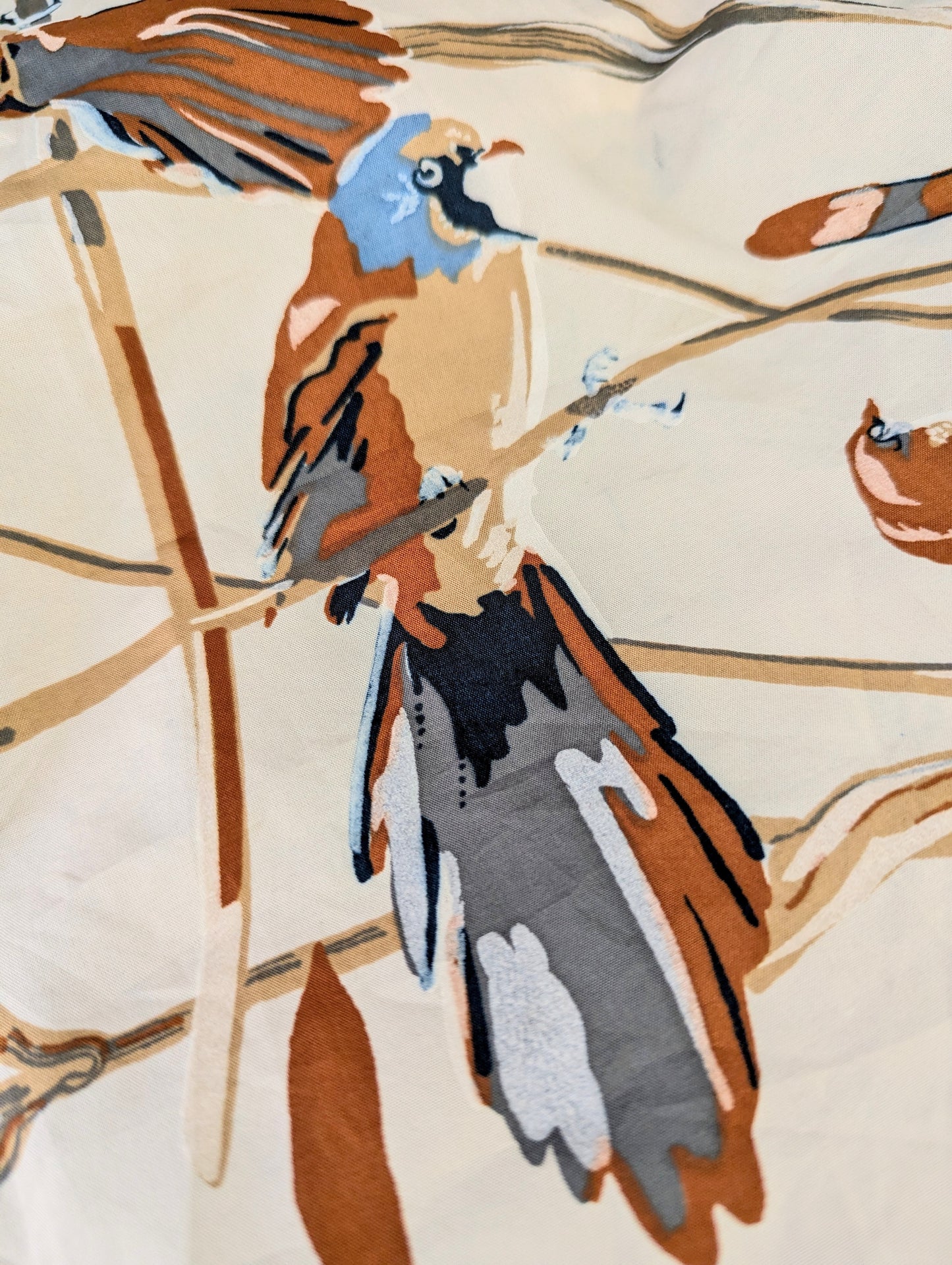 Rare vintage Jacqmar scarf, Bird print, RSPB
