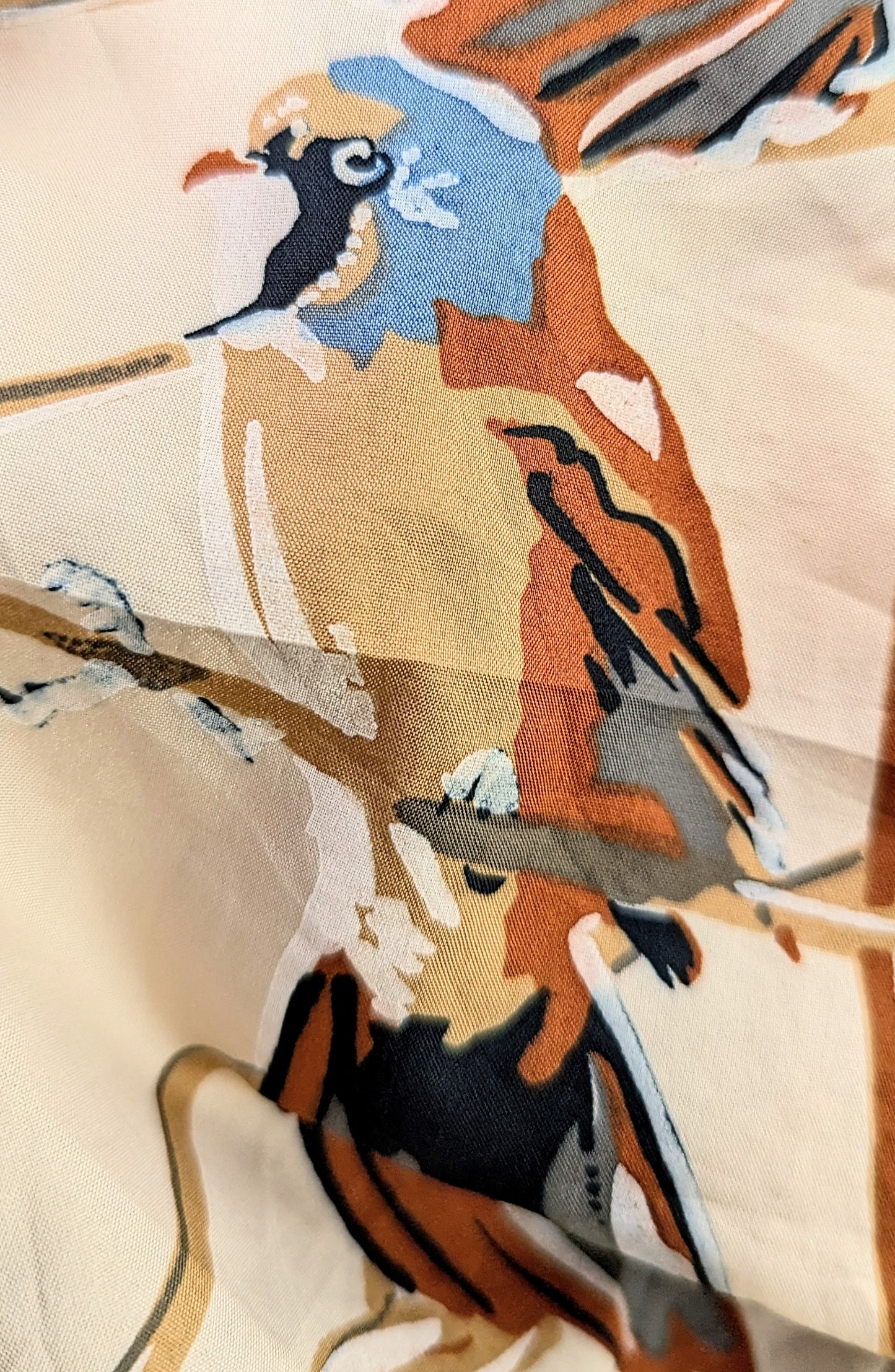 Rare vintage Jacqmar scarf, Bird print, RSPB